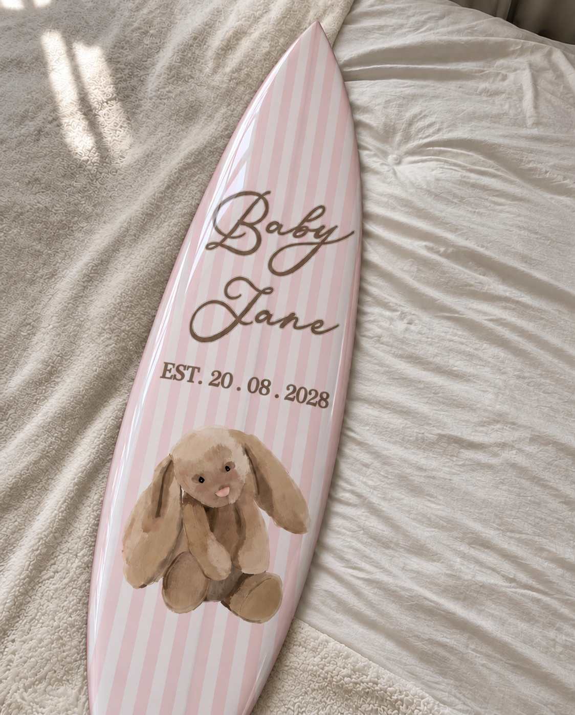 Custom Baby Name Surfboard Wall Decor