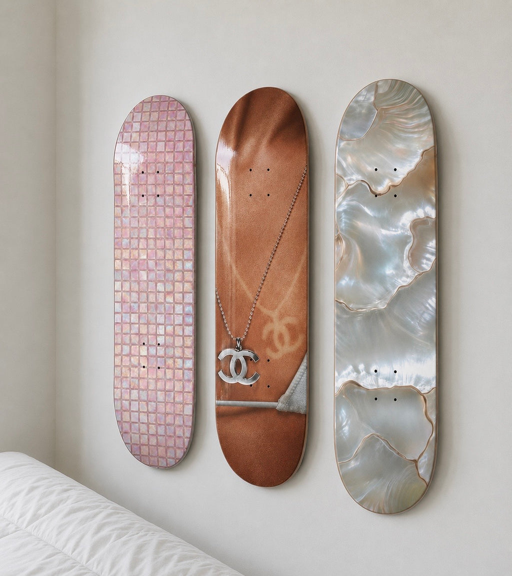 Summer Shell Chanel Skateboard Wall Decor Set