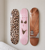 Cheetah Summer Chanel Skateboard Wall Decor Set