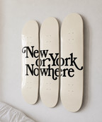 New York or Nowhere Skateboard Wall Decor Set