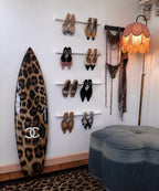 Cheetah Print Surfboard Wall Decor