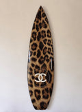 Cheetah Print Surfboard Wall Decor
