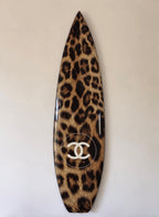 Cheetah Print Surfboard Wall Decor