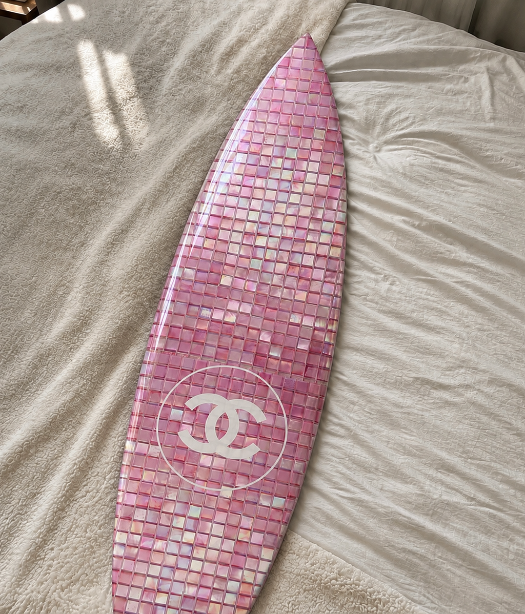 Summer Tile Surfboard Wall Decor