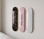 Prada and Cheetah Print Skateboard Wall Decor Set
