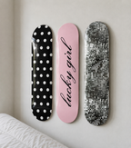 Lucky Girl Disco Skateboard Wall Decor Art