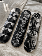 Supreme and Chrome Skateboard Wall Decor Set