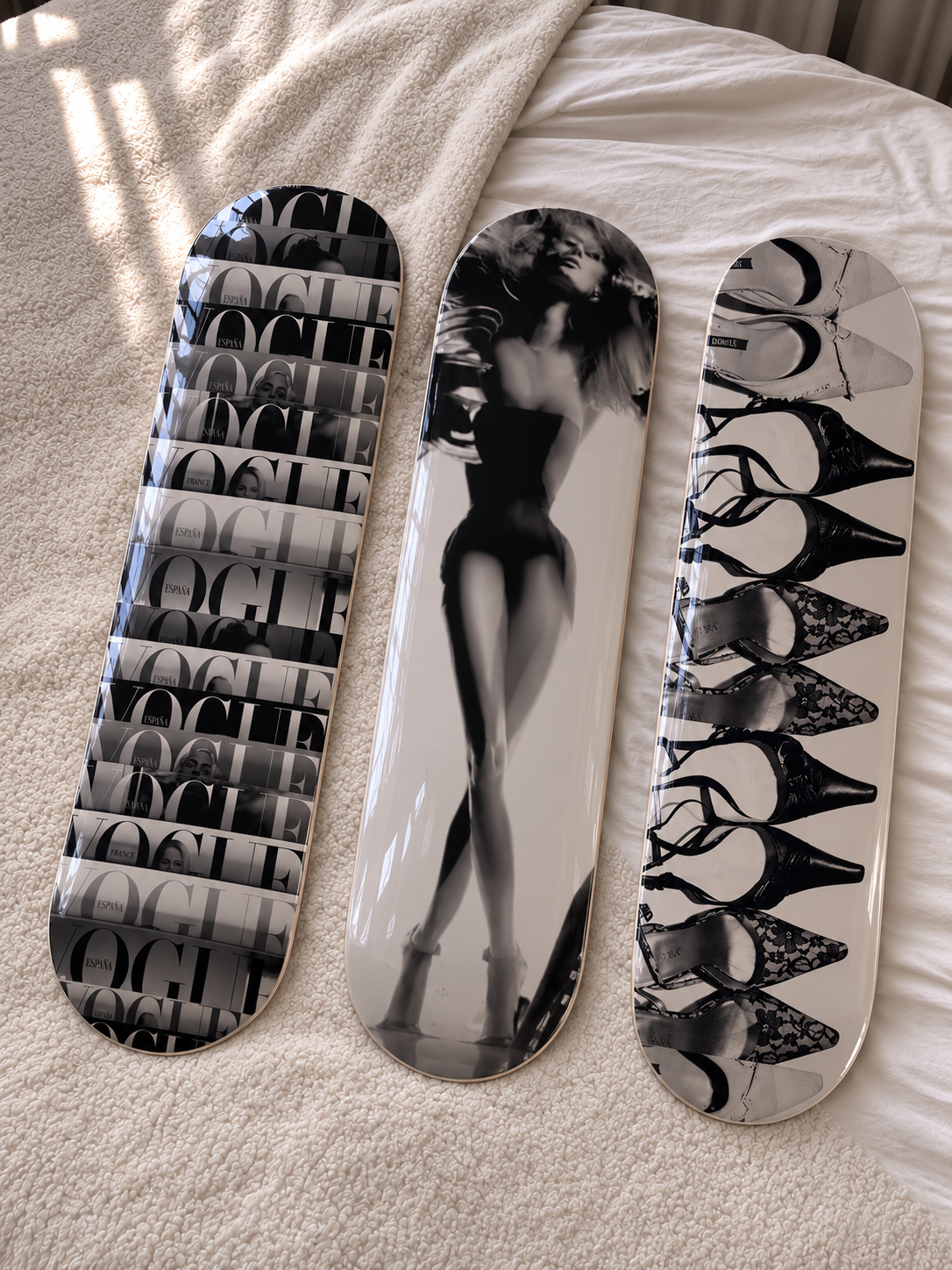 Vogue Saint Laurent Skateboard Wall Decor Set