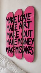 Make Love, Make Art Skateboard Wall Decor Set