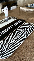 Saint Laurent and Zebra Print Skateboard Wall Decor Set