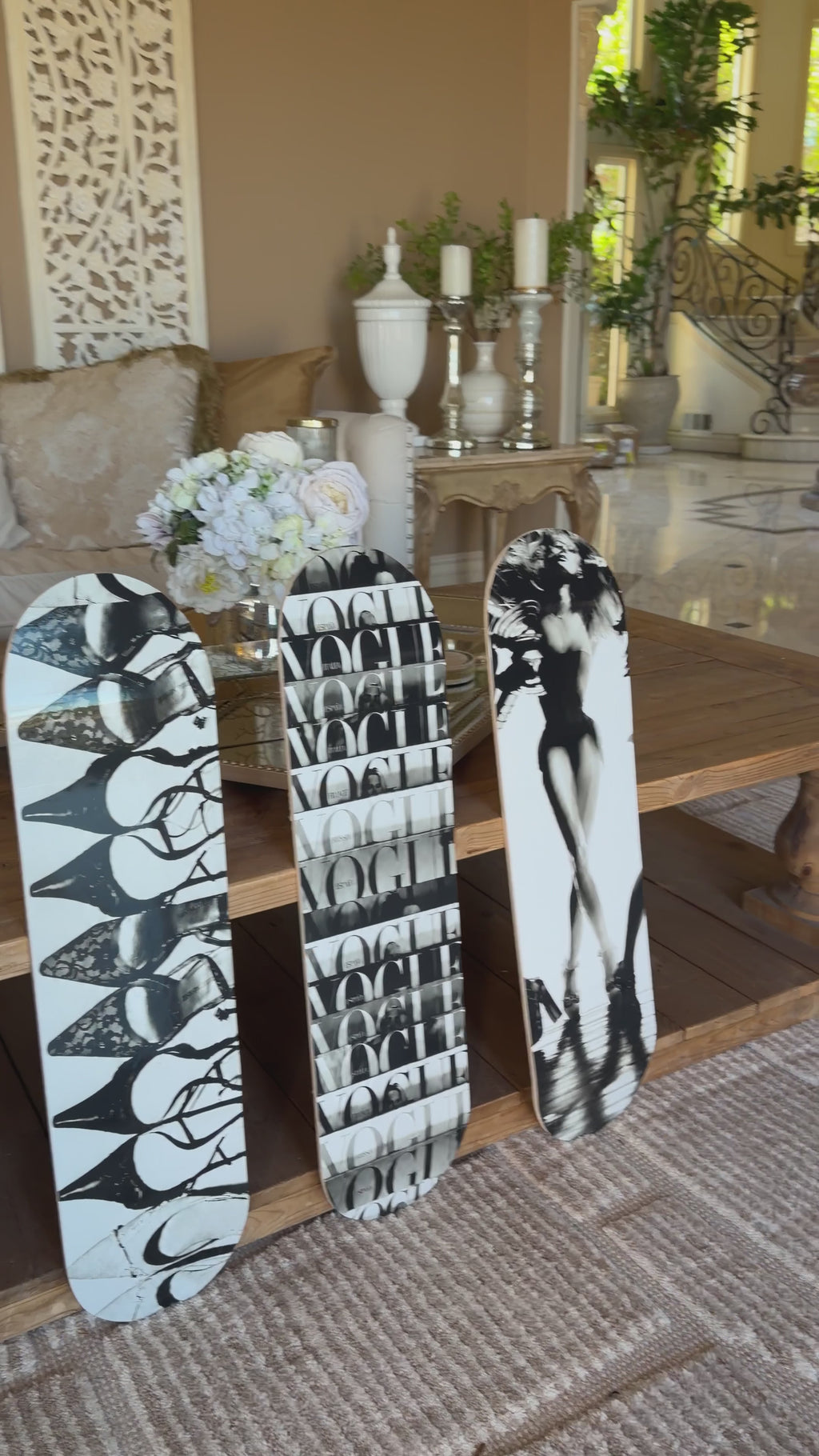 Vogue Saint Laurent Skateboard Wall Decor Set